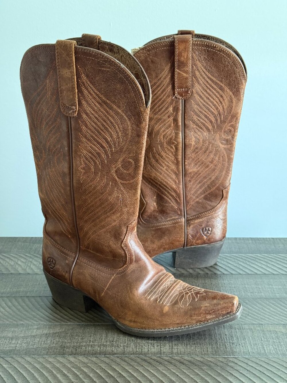 Ariat Women's Round Up X Toe Western Boots Size 7.5B